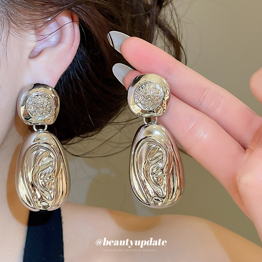 Women's Needle Exaggerated Metal High-grade Temperament Wild Earrings
