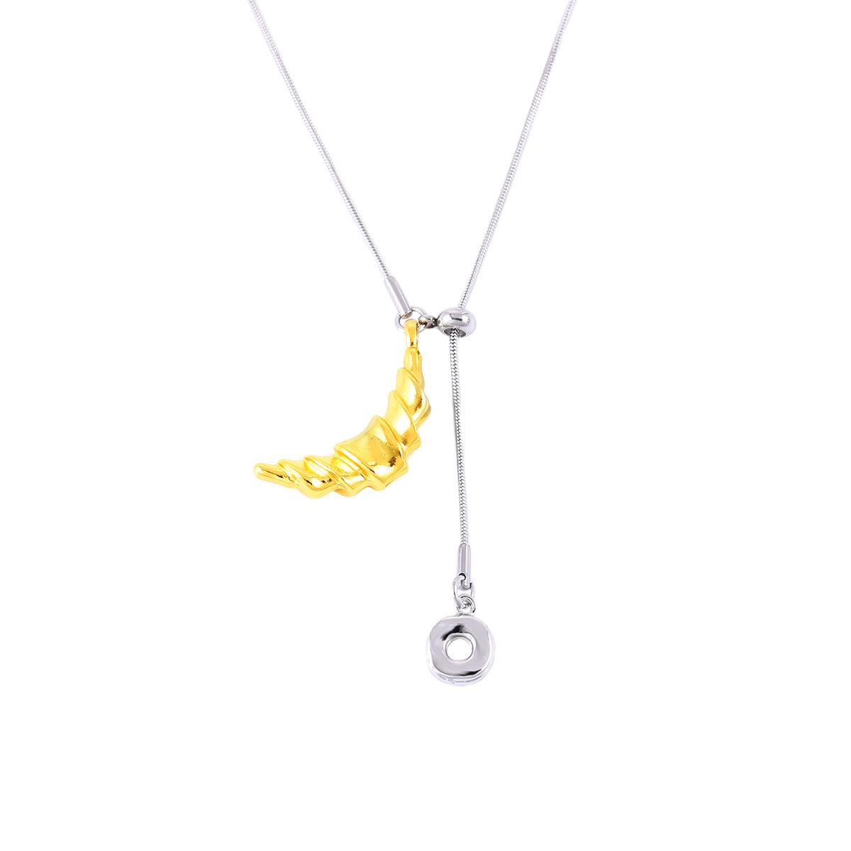 Women's Style Niche Trend Sweater Chain Light Luxury Croissant Necklace