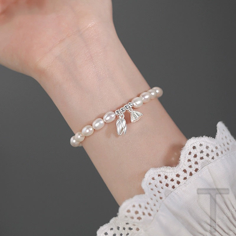 Women's Pearl Lotus Seedpod For Light Luxury Bracelets