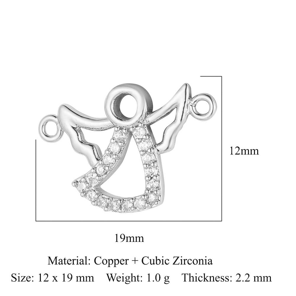 Copper Zircon Ornament Accessories Love Crown Pendants