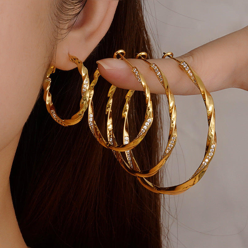 French Fashion Retro Aloofness Style Peach Earrings