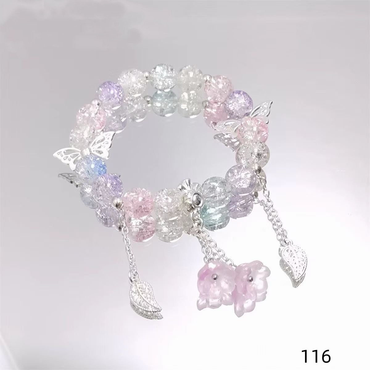 Colorful Crystal String Beads Fishtail Sweet Super Fairy Girlfriends For Bracelets