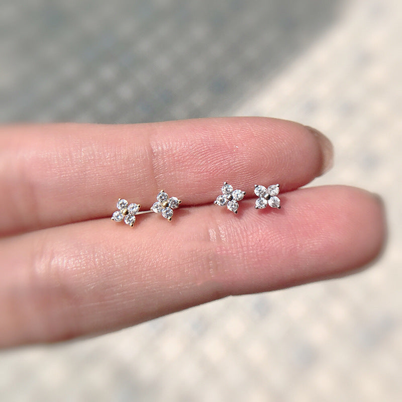Women's Popular Mini Clover Zircon Light Luxury High-grade Rings