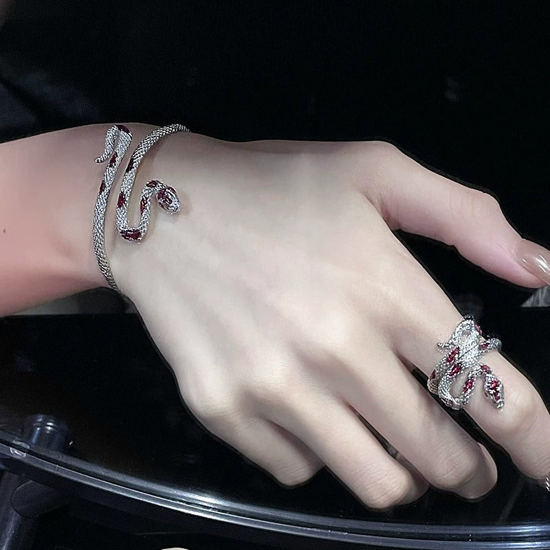 Women's & Men's Niche Snake-shaped Cold Light Luxury Open Unisex Style Personality Bracelets