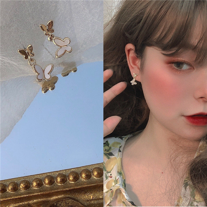 Women's Butterfly For Temperament Wild Mori Style Fresh Cute High-grade Ear Earrings
