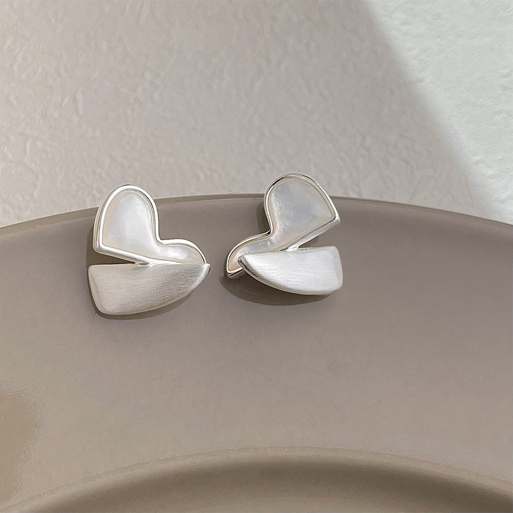Matte Texture Geometric Female Niche Fashion Earrings
