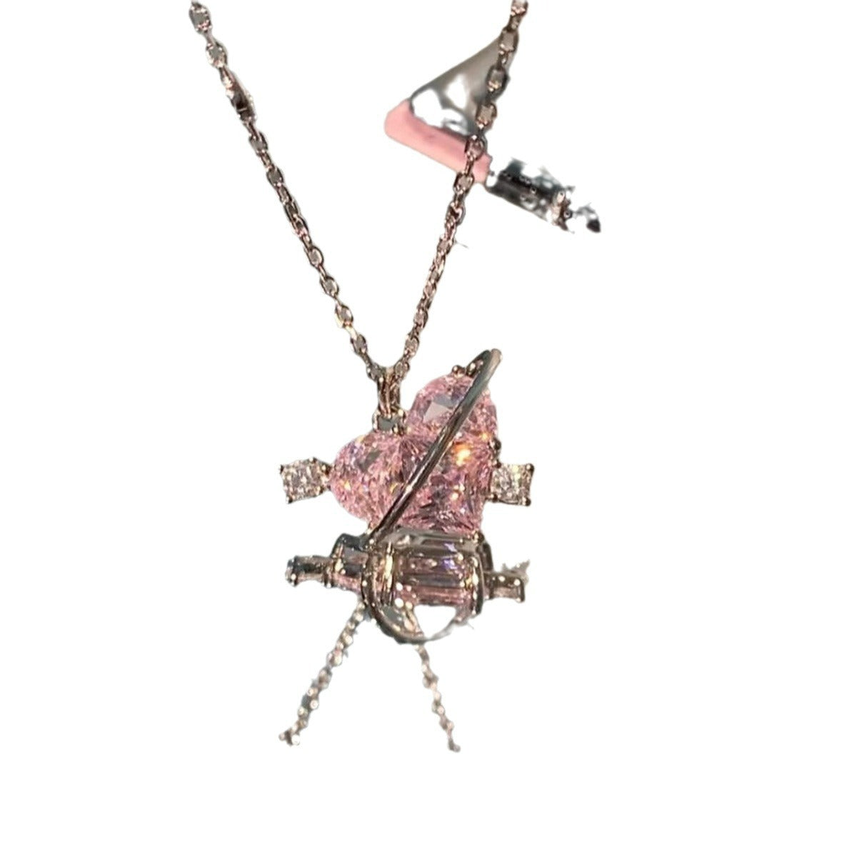 Luxury Sweet Loving Heart Clavicle Chain Niche High Necklaces