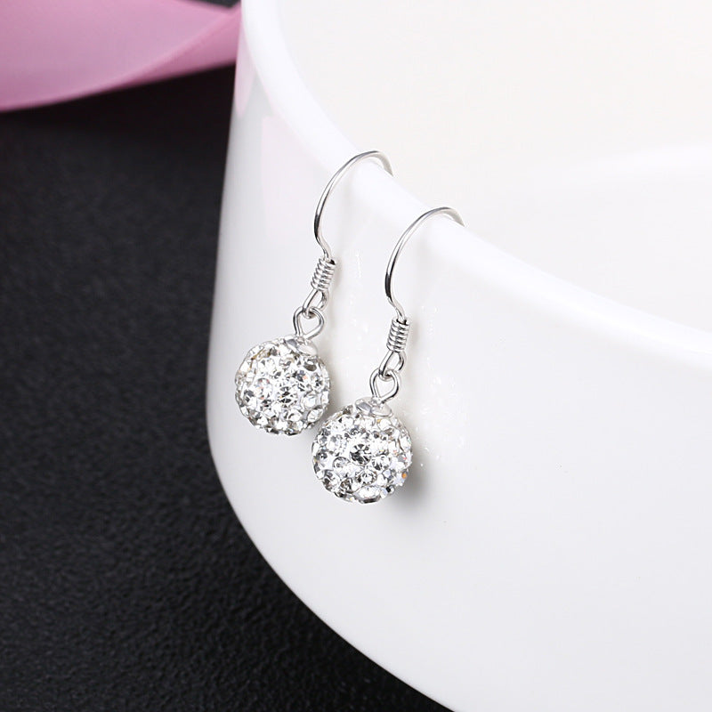 Sier Crystal Fashion Korean Style Ear Hook Rings