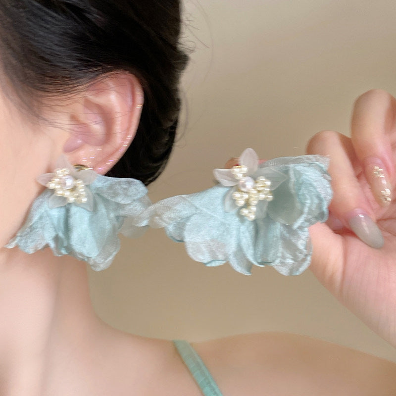 Seaside Vacation Style Flower Tassel Female Atmosphere Fairy Beaded Rings
