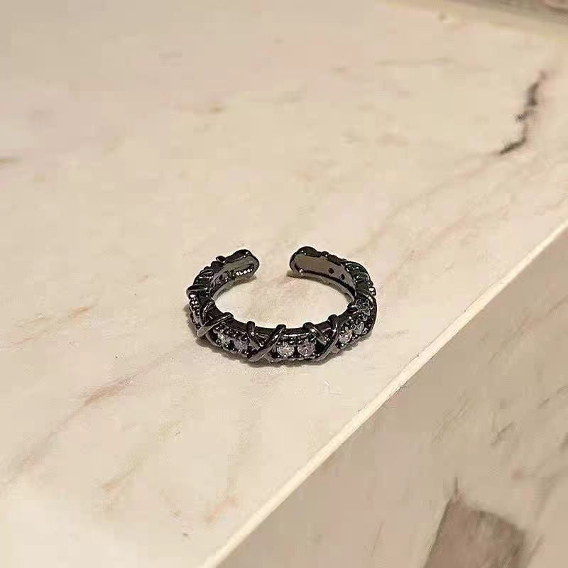 Retro Goth Gothic Butterfly Open Niche Ring