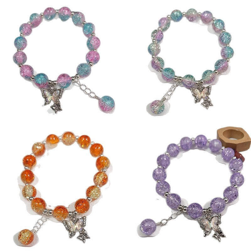 Fantasy Flower Glazed Female Gradient Contrast Bracelet