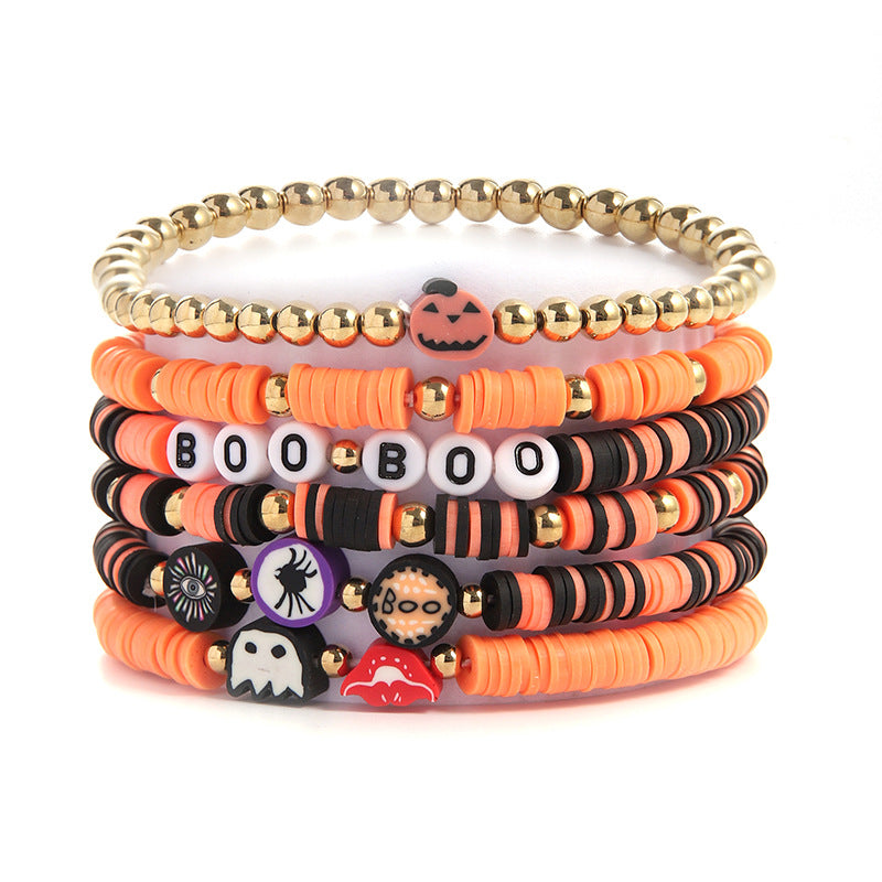 Halloween Acrylic Beaded The Spider Devil's Bracelets