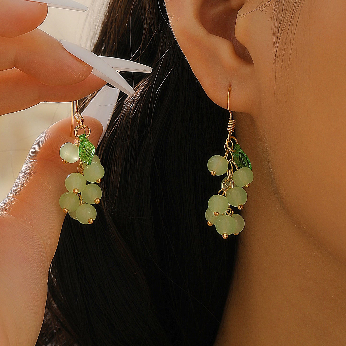 Women's Summer Retro Style Design Grape For Earrings