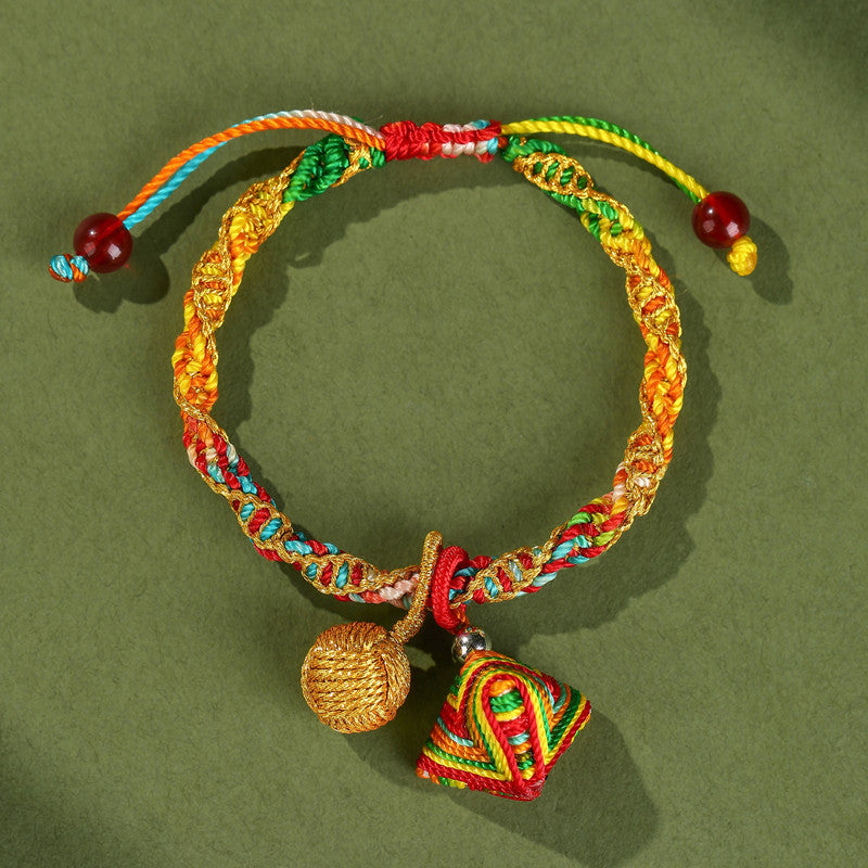 Festival Colorful Rope Ethnic Style Hand-woven Adult Small Sachet Carrying Bracelet