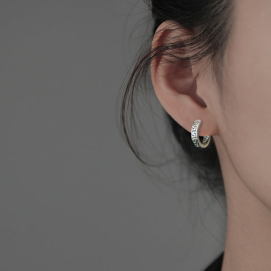 Women's & Men's National Trend Ethnic Style Black Artistic Earrings