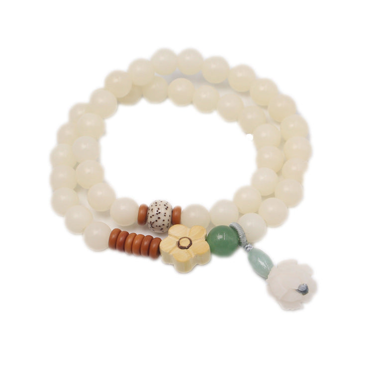 Bodhi Root Beads Double Single Boxwood Bracelet