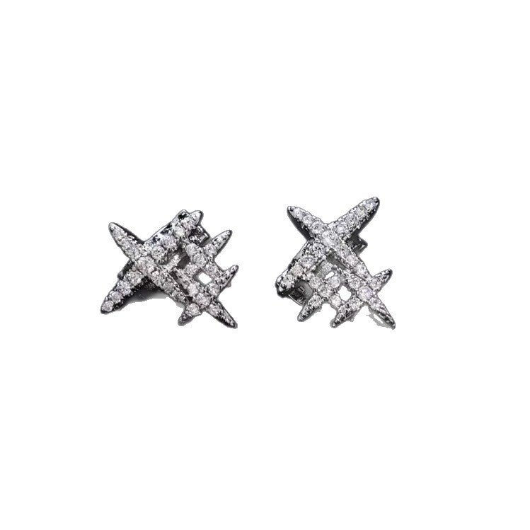 Metal Star Zircon Headset Button Wireless Clip Ear Buckle