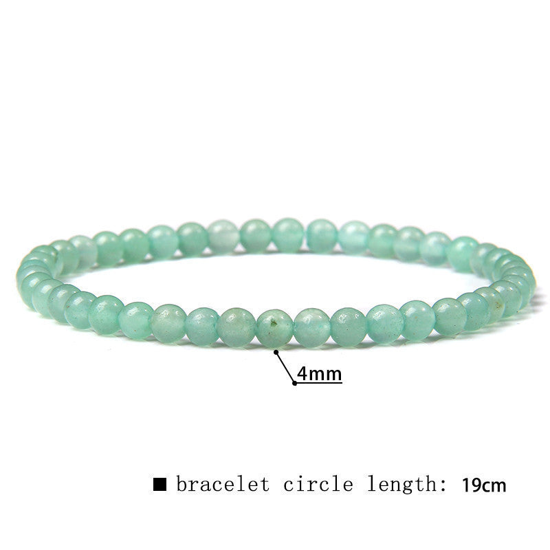Crystal Agate Round Beads Aquamarine Tourmaline Yellow Tower Energy Beaded Bracelets