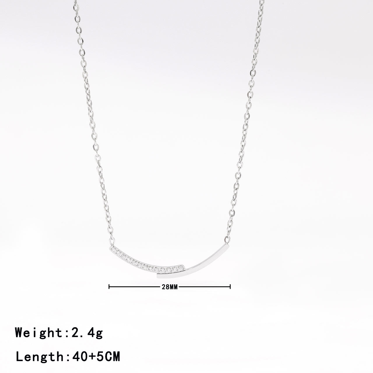 Smile Niche Design Female Micro Inlaid Zircon Necklaces