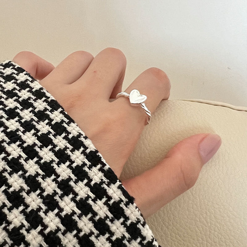 Late Sterling Sier Collection Style Bright Index Finger Folding Ring