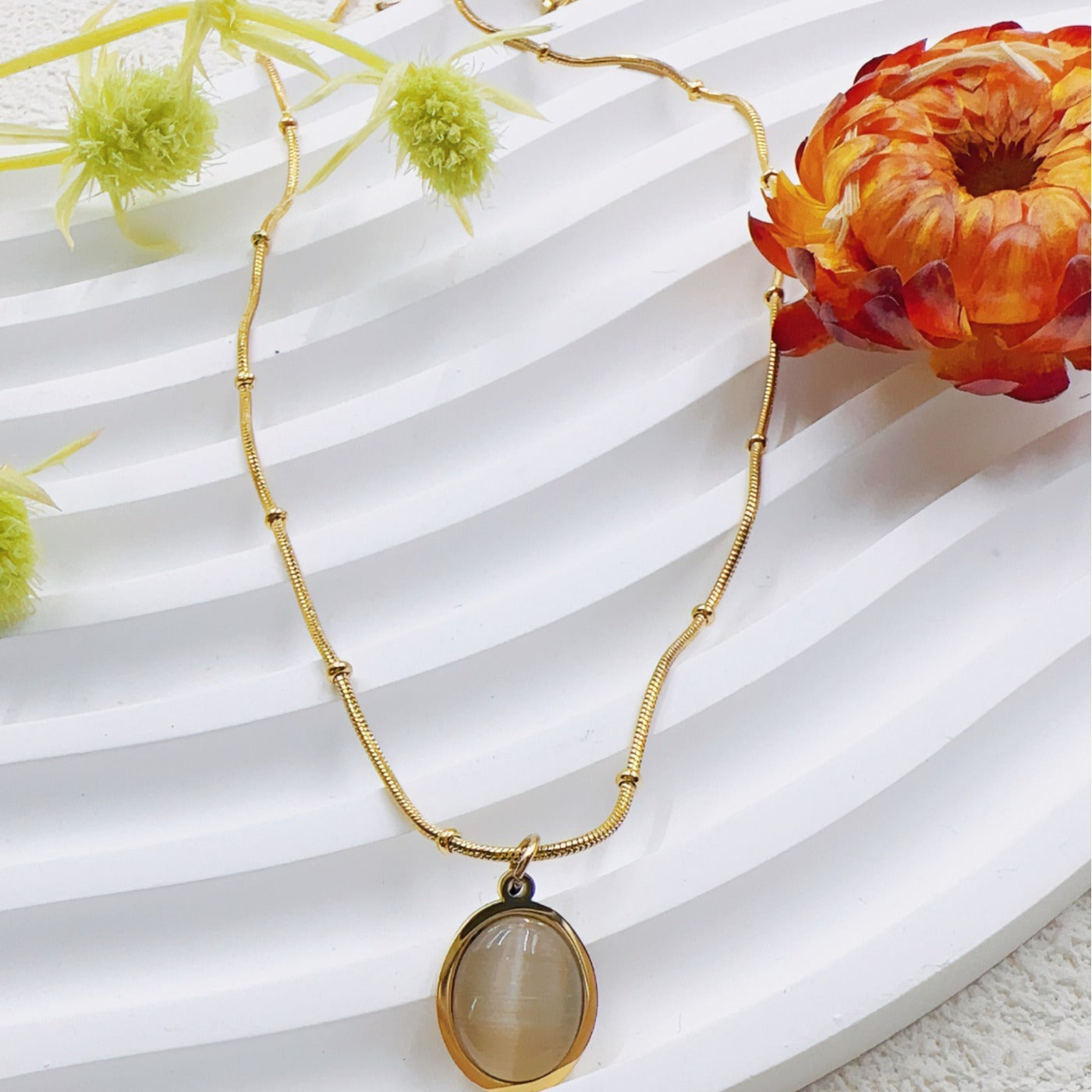 Women's Special Interest Light Luxury Aquamarine Summer Necklaces