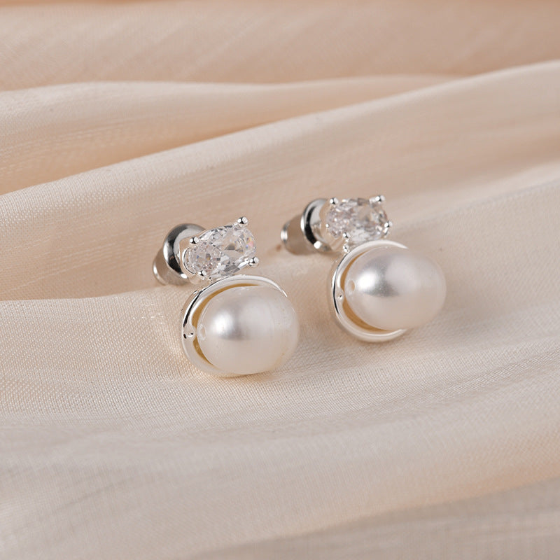 Fashion Elegant Freshwater Natural Pearl Ear Earrings