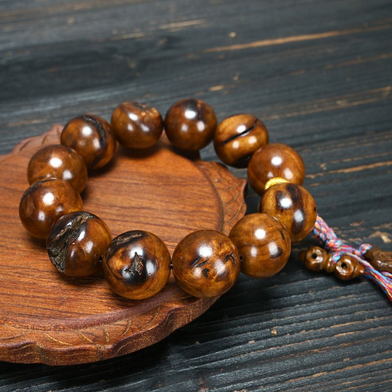 Men's Lightning Strike Jujube Tree Lei Jiao Wood Pattern Bracelet