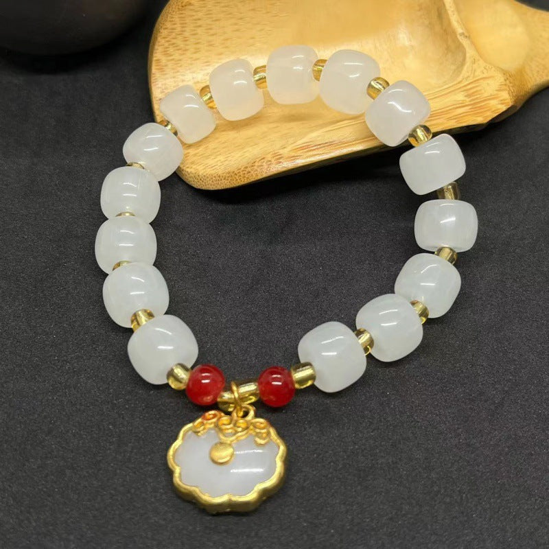 Female Aquamarine Gray Moonlight Natural Crystal Bracelet