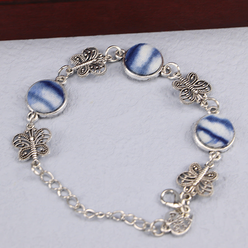 Women's Yunnan National Style Blue Dyed Dali Bracelets