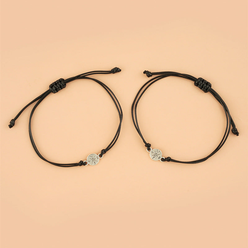 Graduation Card Creative Compass Woven Adjustable Bracelet