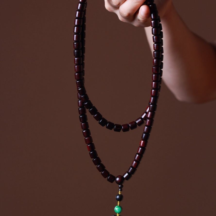 Women's & Men's Live Zambia Ebony Barrel Beads Rosary Bracelets