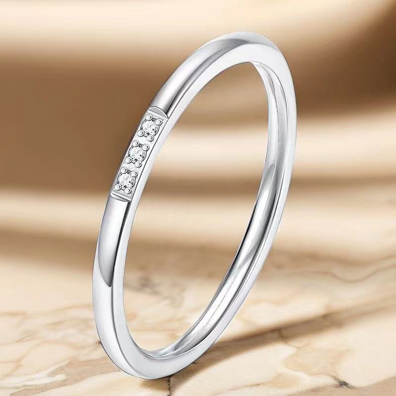 Women's Steel Electroplating Light Luxury Style Stainless Rings