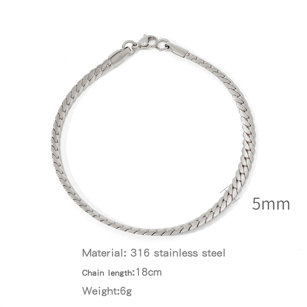 Steel Niche Encryption Glossy Light Luxury Unisex Fashion Bracelets