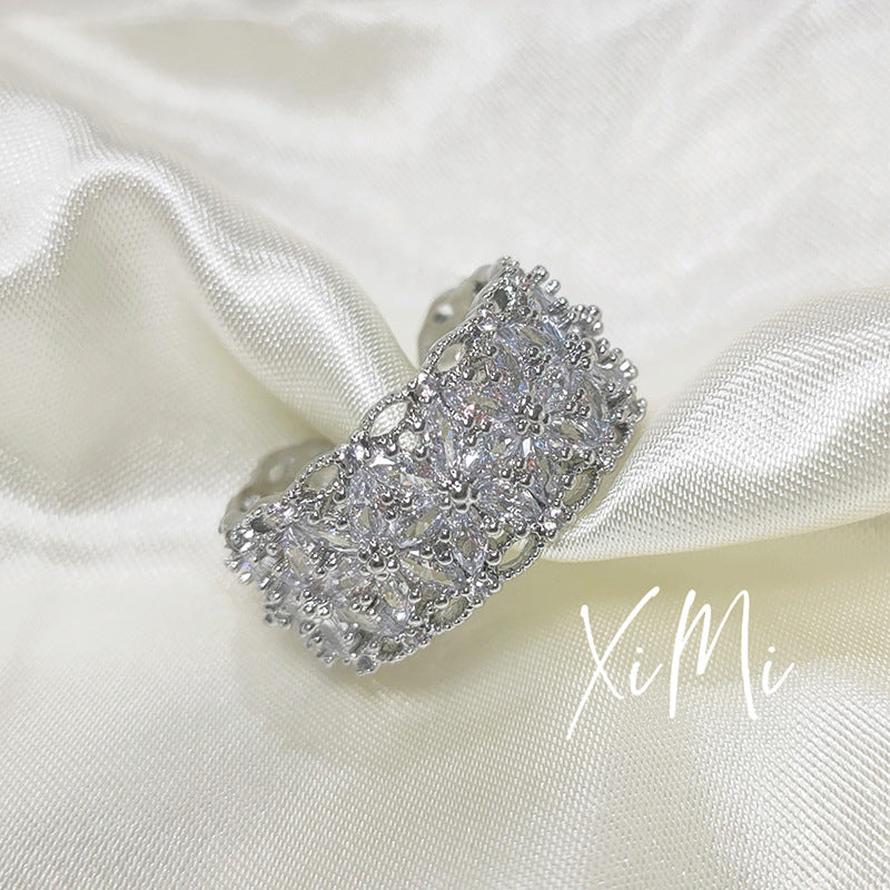 Women's & Men's Light Luxury High-grade Starry Snowflake Switchable Ring