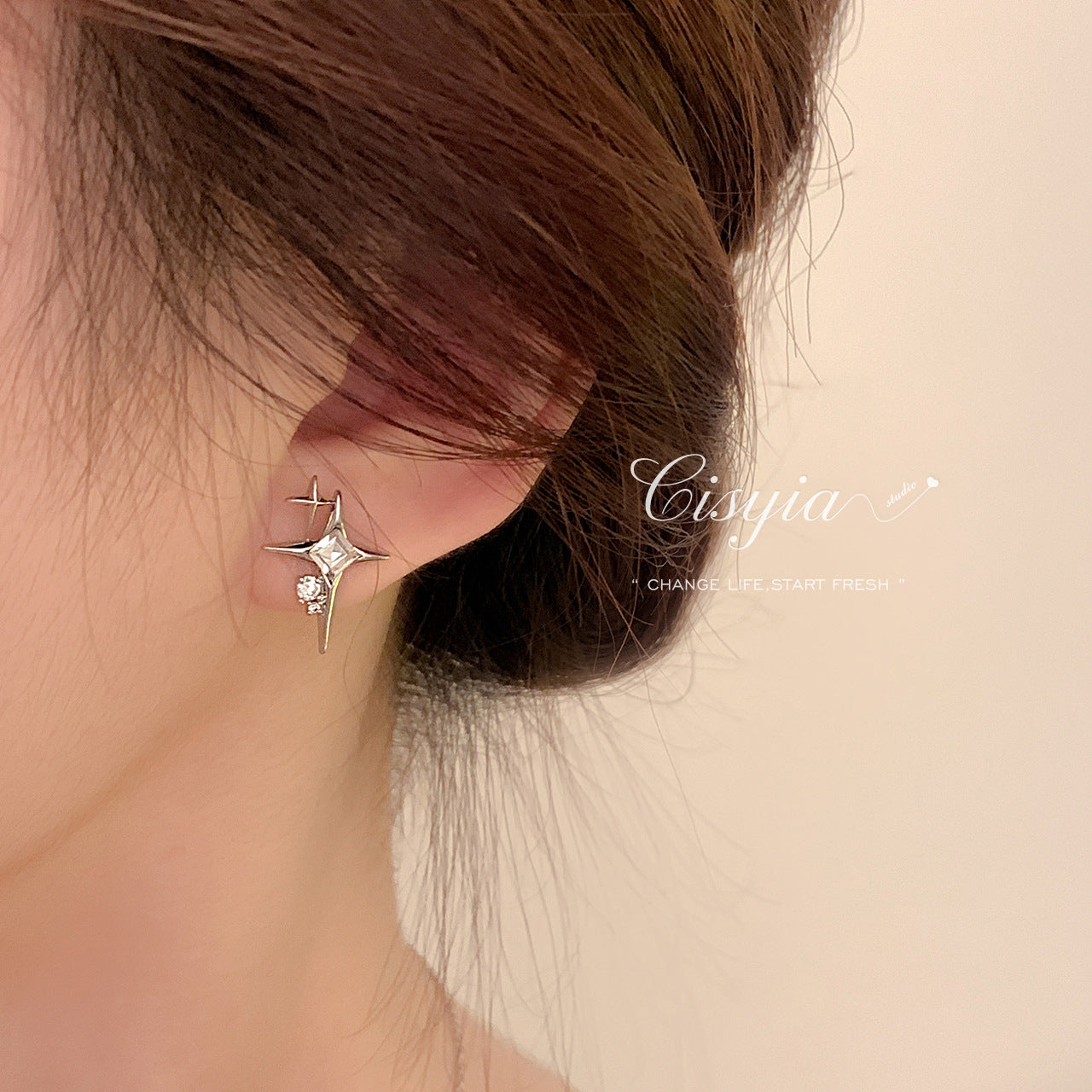 Four Stars Female Niche Design Elegant Rings