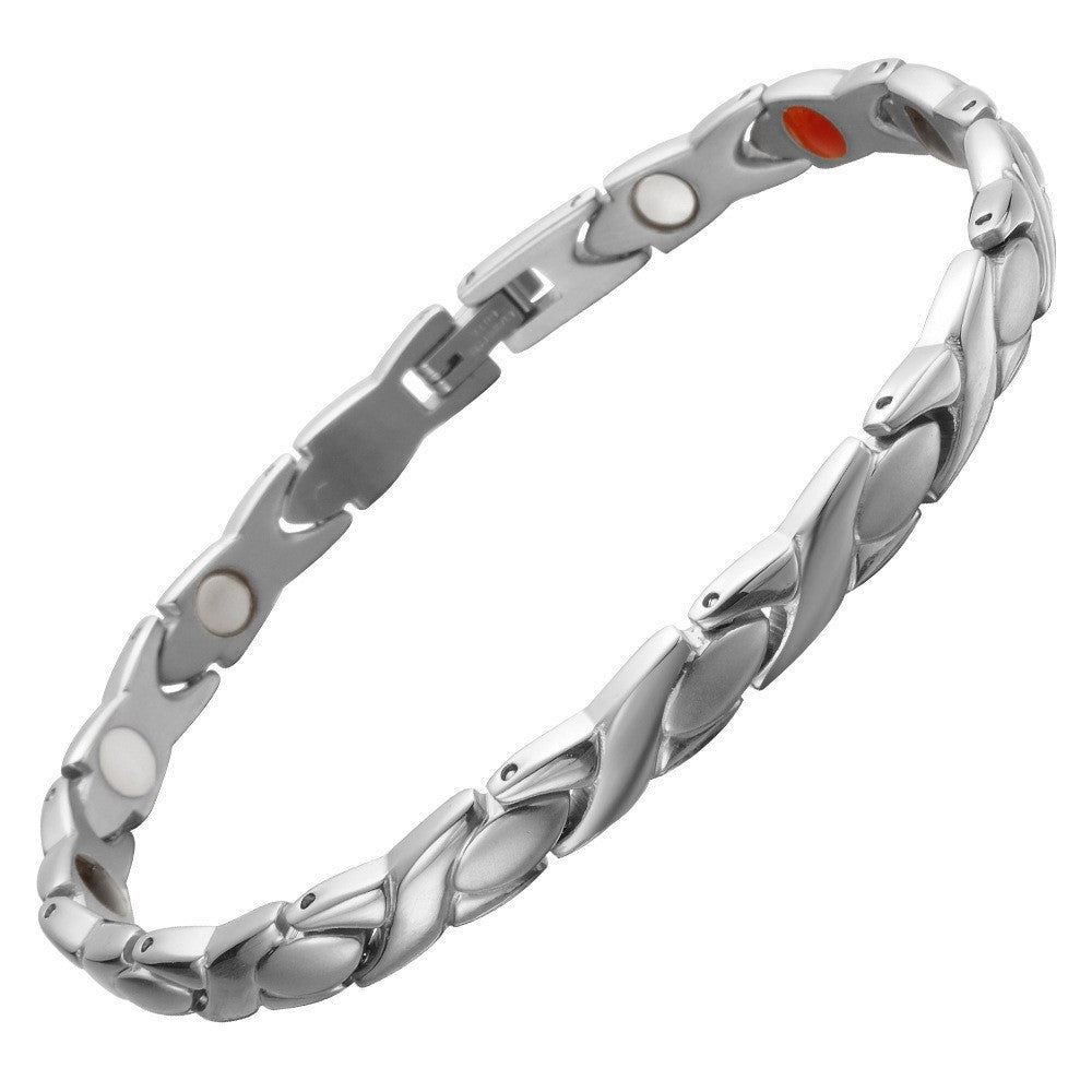 Fashion Little Fish Wide Magnet Titanium Bracelets
