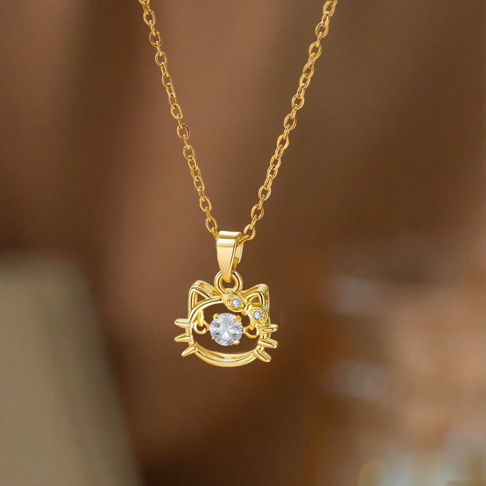 Luxury Design Female Smart Moissanite Clavicle Chain Fashion High Pendants