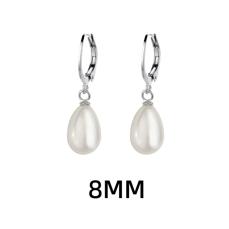 Water Drop Pearl High-grade Graceful Niche Design Earrings