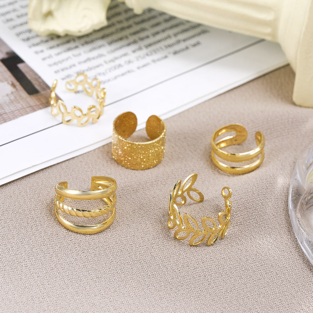 Simple Ear Clip Personalized Golden Leaf Earrings