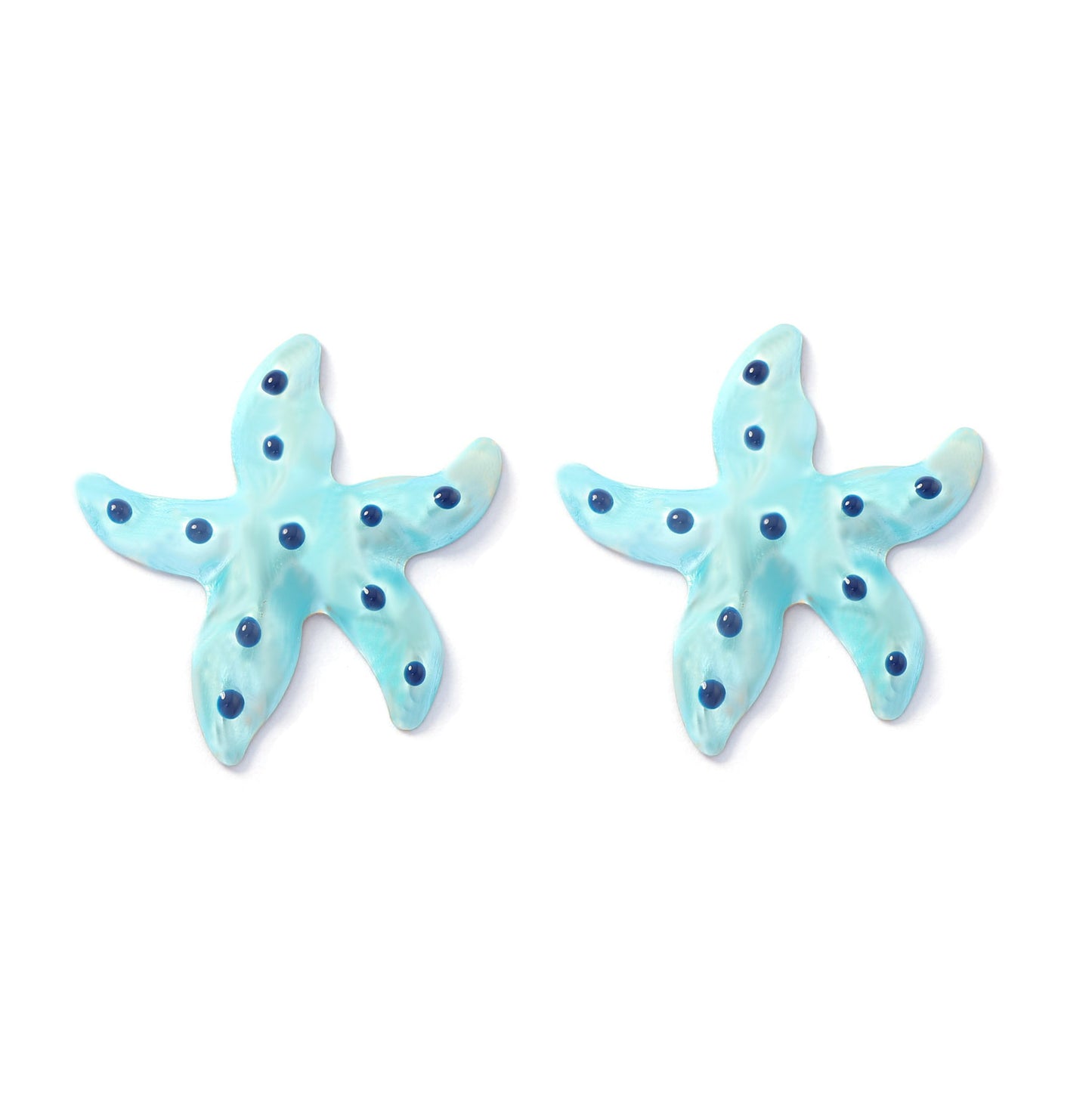Fashion Trendy Ocean Casual Style Metal Geometry Starfish Five-pointed Star Earrings