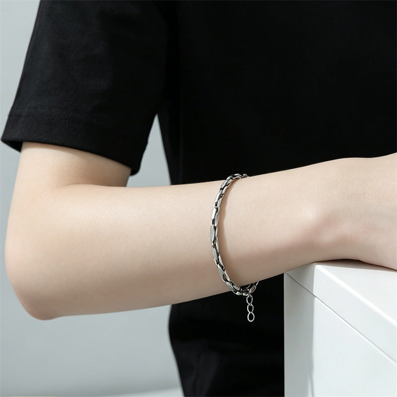 Men's Bone Handmade Korean Hip Hop Cold Bracelet