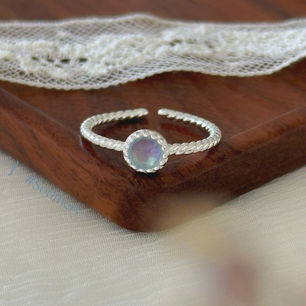 Simple Gemstone Female Sterling Sier Special Rings