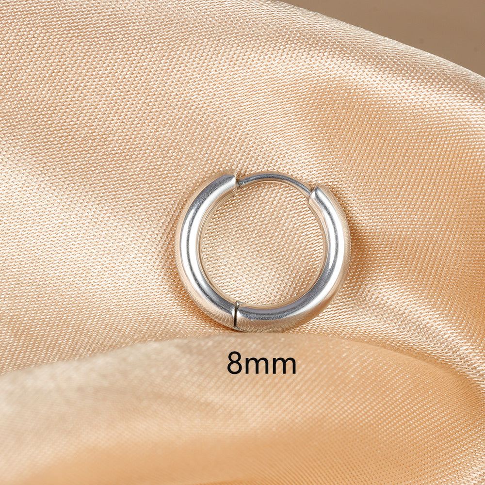 Simple Different Sizes Ear Clip Electroplated Earrings