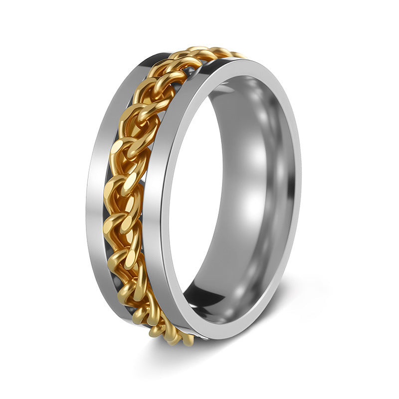 Titanium Decompression Hip Hop Cool Open Ring