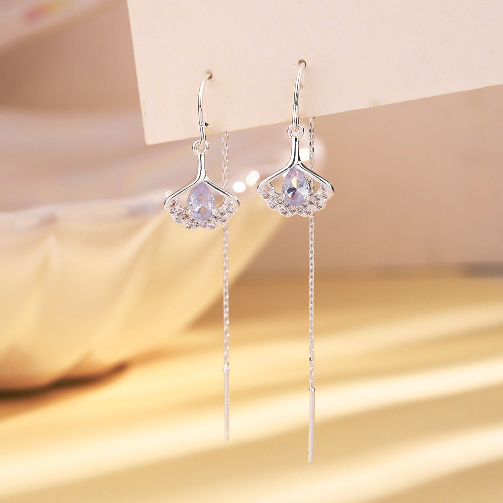 Leaf Live Broadcast Drainage Ancient Style Earrings