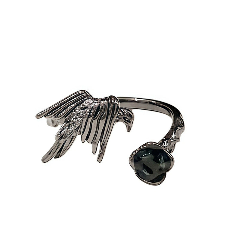 Ten Chapters Street Black Purple Wings Symbiosis Ring