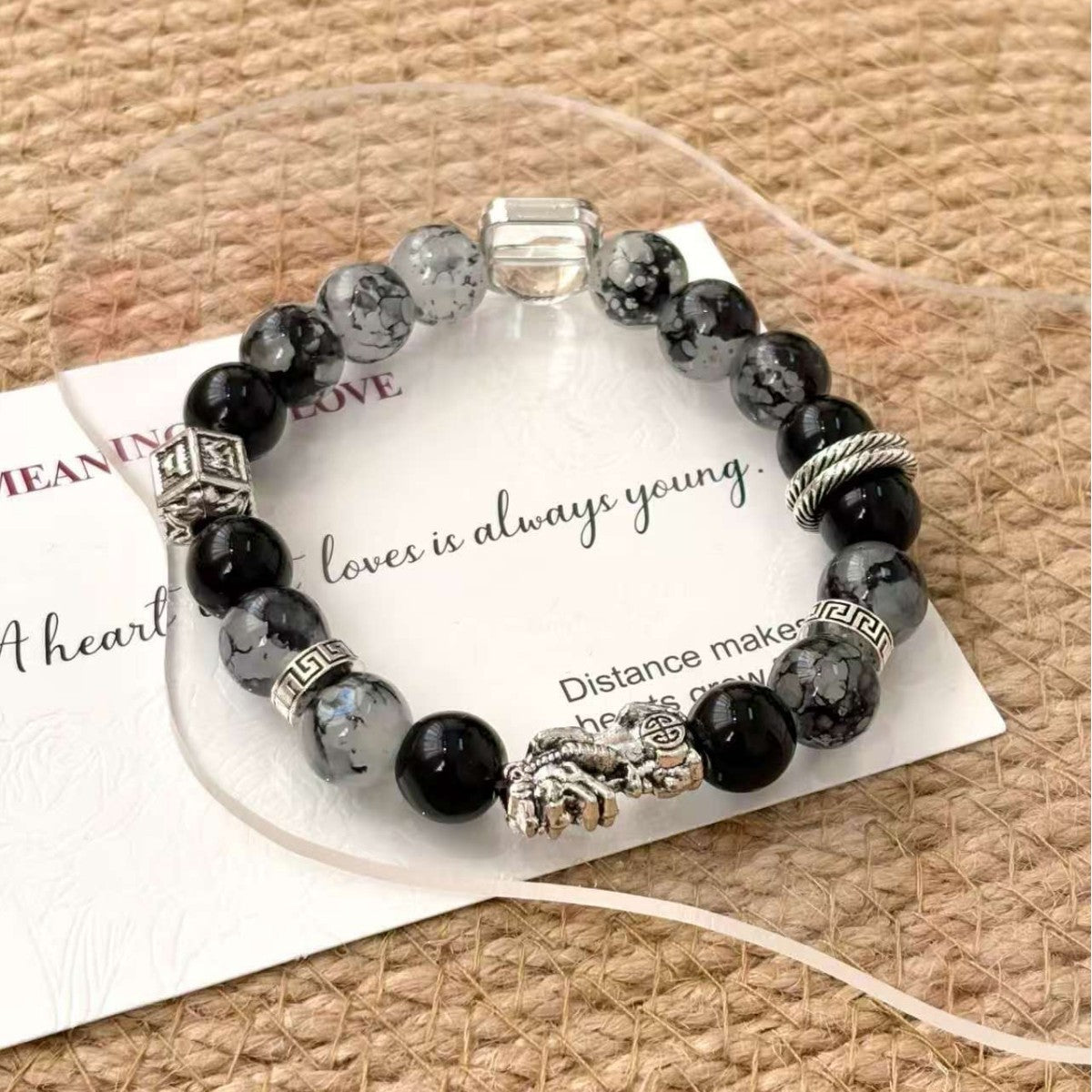 Men's Ink Painting Natural High-grade Couple Gift Father's Bracelets