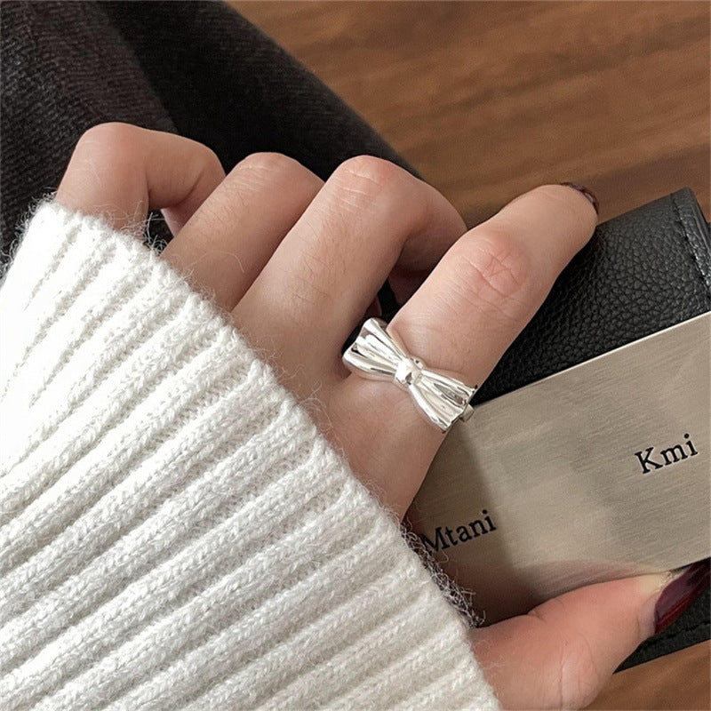 Women's Sier Simple Light Luxury High-grade Index Finger Open Rings