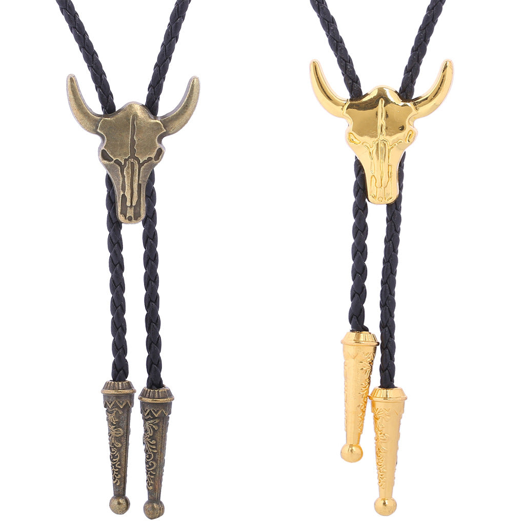 Pretty Skull Neckline Rope Western Cowboy Pendants