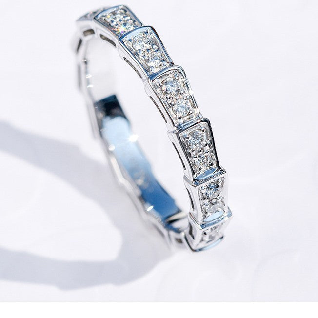 Women's & Men's Korean Style Fine Snake Full Diamond Ring
